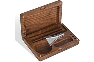RYO TRUST Rolling Tray with Magnetic Lid, Durable Walnut Tray with Storage Space to Organize, Easy to Clean and Carry, Perfect for Home Storage or Travel