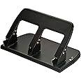 Officemate Medium Duty 3 Hole Punch with Ergonomic Handle, 30 Sheet Capacity, Black (90088)