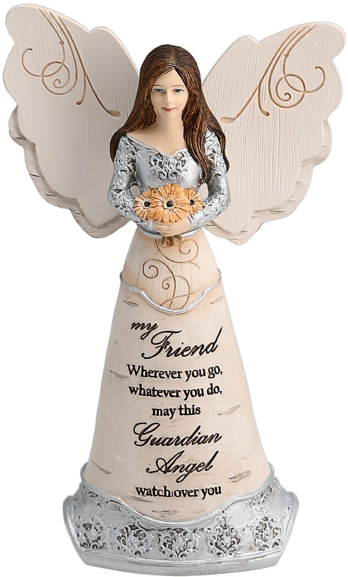 Pavilion Gift Company Elements Friend Guardian Angel Figurine, 6", Yellow