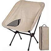 Toucans Camping Chair Portable Backpacking Chair - Ultralight Folding Chair - Compact, Lightweight Foldable Chairs for Hiking Mountaineering Beach (Beige)