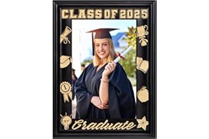 PETCEE Graduation Picture Frame 2025 Gifts for Her Him Class of 2025 Junior High School University College Graduation Photo Frames for Graduate Girls Boys Your Daughter Son