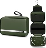 Maliton Large Hanging Toiletry Bag Waterproof Green 4 Compartments Foldable view 1