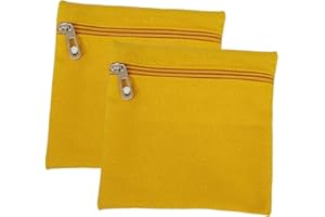 Tachiuwa 2X Sew in Pocket with Zipper Coat Inside Pockets Clothes Inner Pockets for Coats, Yellow