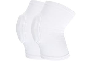 RIMOEV Brace Pads Elbow Protector, 1 Pair Arm Brace Support Fitness Arm Knee Protector, Breathable Anti-Collision Sponge Elbow Protection Pads for Basketball Football Tandem Elbow Pads Volleyball White