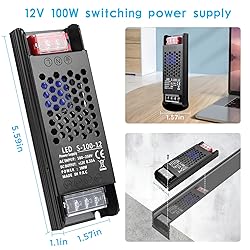 inShareplus DC 12V 8.3A 100W Switching Power