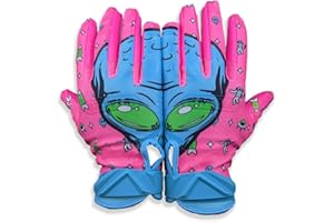 Battle Sports Back of Hand Wide Receiver Football Gloves, Ultra-Tack Sticky & Grip, No Slip - Adult & Youth