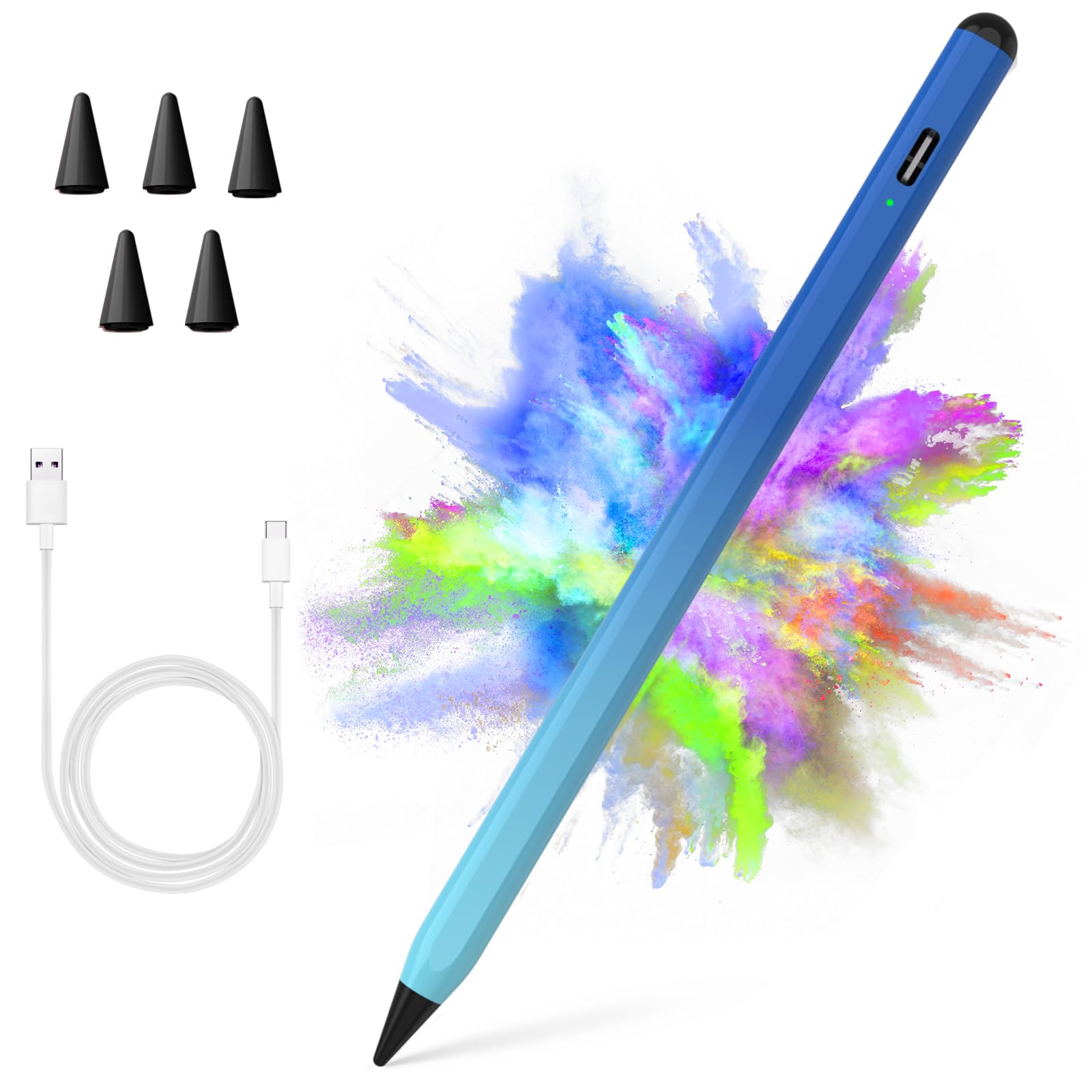 Photo 1 of ???Stylus Pen for iPad 2018-2023 with Palm Rejection, Active Pencil for iPads 10th/9th/8th/7th/6th, for iPad Pro 11/12.9 inch, for iPad Air 5th/4th/3th Gen, for iPad mini 6th/5th Gen(Gradient Blue)