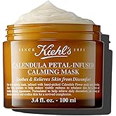 Kiehl's Calendula Petal Infused Calming Mask, Hydrating & Soothing Gel Face Mask for All Skin Types, Refreshes Dry Skin, with Calendula & Aloe Vera, Paraben-free, Fragrance-free