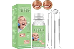 CRYSPAA Tooth Repair Kit, Moldable Tooth Filling Repair Kit, Fake Teeth DIY at Home, Fixing Missing & Broken Tooth Replacements, with 4 Dental Tools-V02