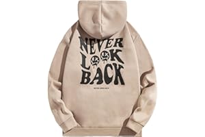 SOLY HUX Letter Hoodies for Men Casual Slogan Graphic Long Sleeve Streetwear Pullover Sweatshirt with Pocket