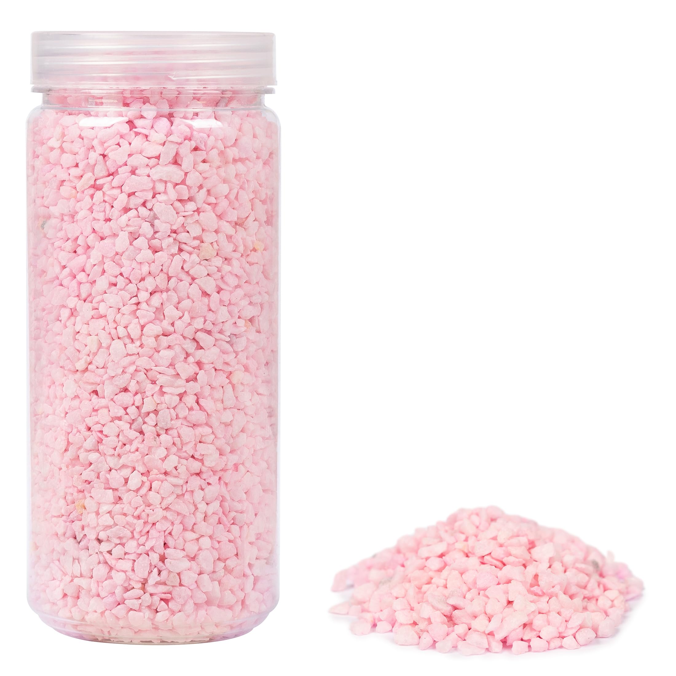 HEKU Coarse Decorative Granules in Pink, Approx. 750 g, Versatile, Ideal for Weddings and Craft Projects, Resealable Tin