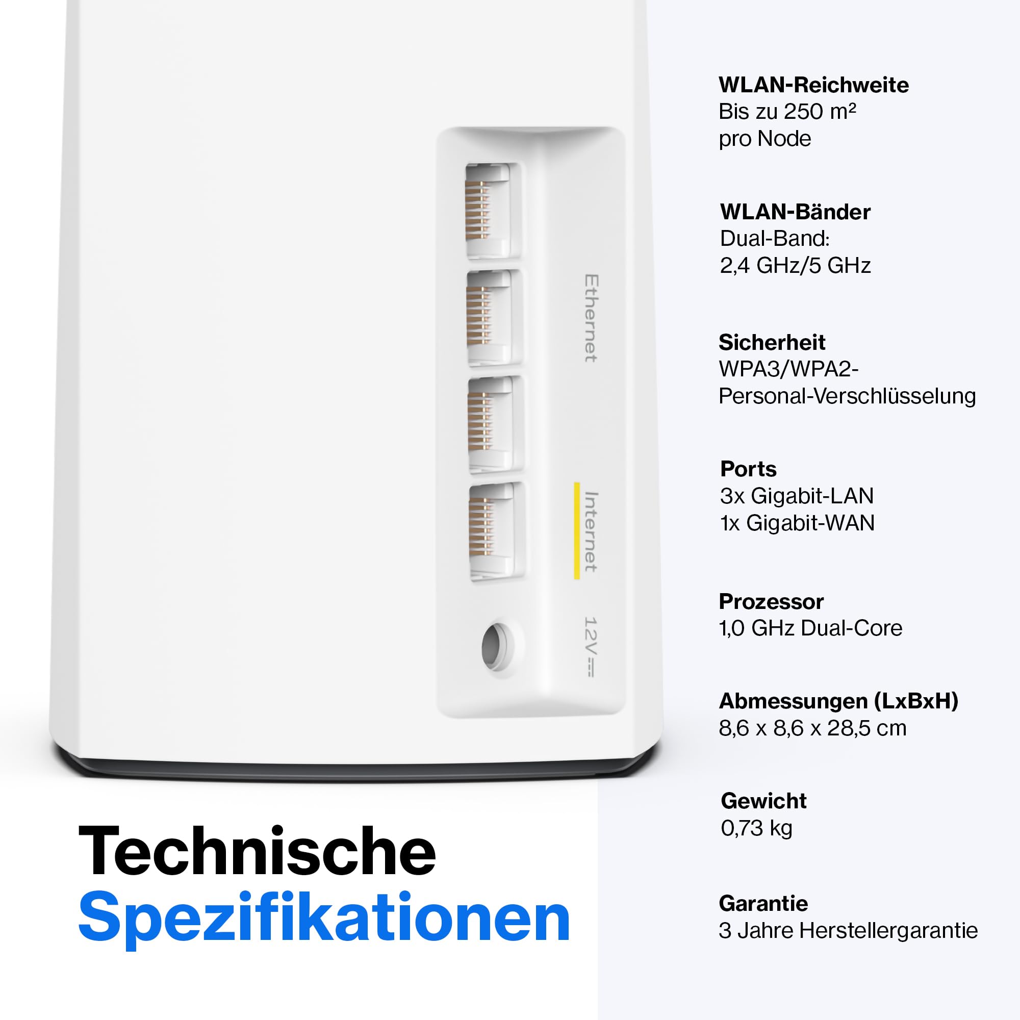 Linksys Atlas Pro 6 Velop Dual-Band Mesh WiFi 6 System (AX5400) WiFi Router with up to 500 m² Wireless Coverage, 4 Times Faster for More Than 60 Devices - Pack of 2, White