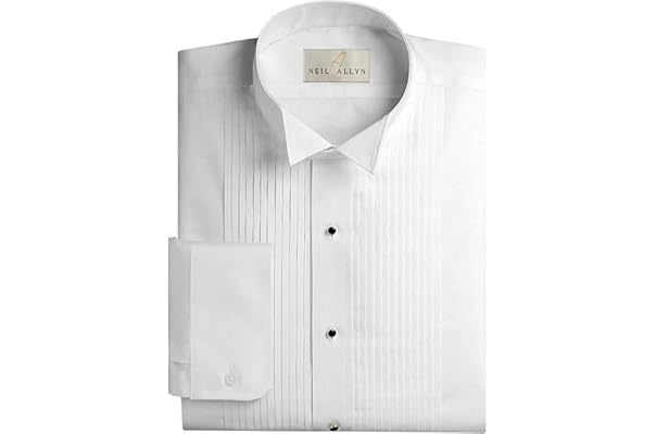 Camisa de esmoquin con puño francés para hombre, camisas de vestir de manga  larga, camisa de Color sólido con cuello de punta de ala, camisa formal para  novio y boda|Camisas de esmoquin| -