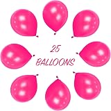SHATCHI Fuchsia Pink Balloons 25 Pack 12 Inch Thick Latex Biodegradable view 2