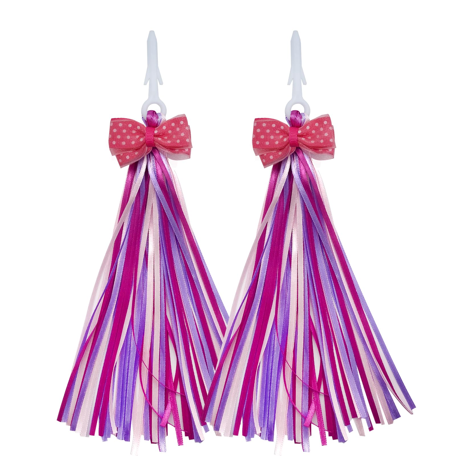 Bike Tassels for Girls, 2PCS Childrens Bike Streamers Pink Kids Bike Ribbon Streamers Bicycle Streamers for Girls Bicycle Decor