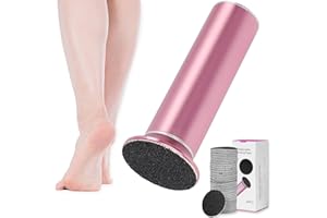 UNIBOUTI Dermawave Electric Foot File Callus Remover for Feet, Professional Foot Scrubber Sander Grinder for Dead Skin Cracked Heel, Pedicure Tool with 60 Sandpaper Discs for Men & Women