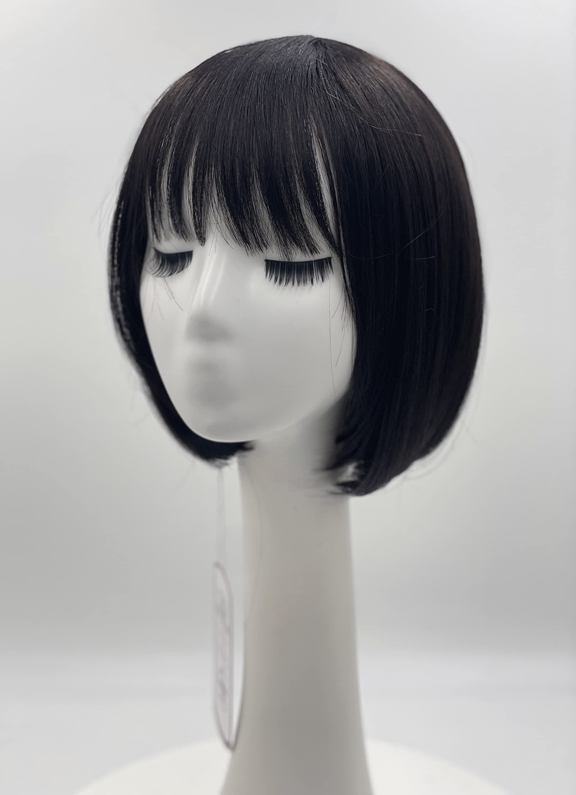 SLEEK Synthetic Short Bobo Wig With Bang 11.5'' Straight wigs with 3 Combs in Non Lace Wig Can Be Heated
