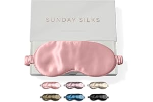 COLORADO HOME CO SUNDAYSILKS™ Exclusive Mulberry Silk Sleep Mask | Soft Eye Covers, Blackout Sleeping Mask for Women & Men | Silk Eye Mask for Sleep, Travel, and Relaxation | Antifaz para Dormir [Pink Quartz]