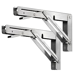 LSK 8 Inch Folding Shelf Brackets, Heavy Duty