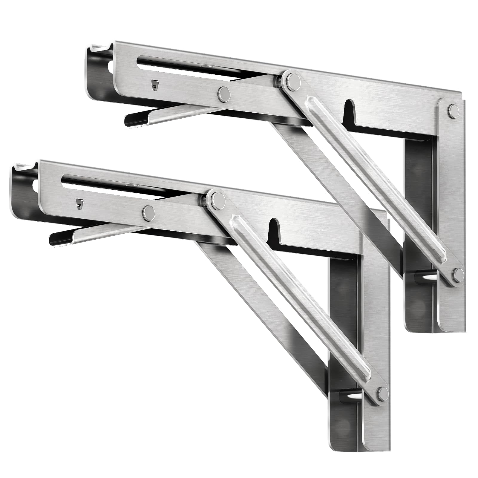 LSK 8 Inch Folding Shelf Brackets, Heavy Duty
