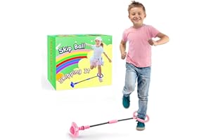 SIERLIKY Skip Ball for Kids, Foldable Ankle Skip Ball Colorful Light Flashing Jumping Ring, Fitness Jump Rope Sports Swing Ball, for Children Adults Boys Girls Toy