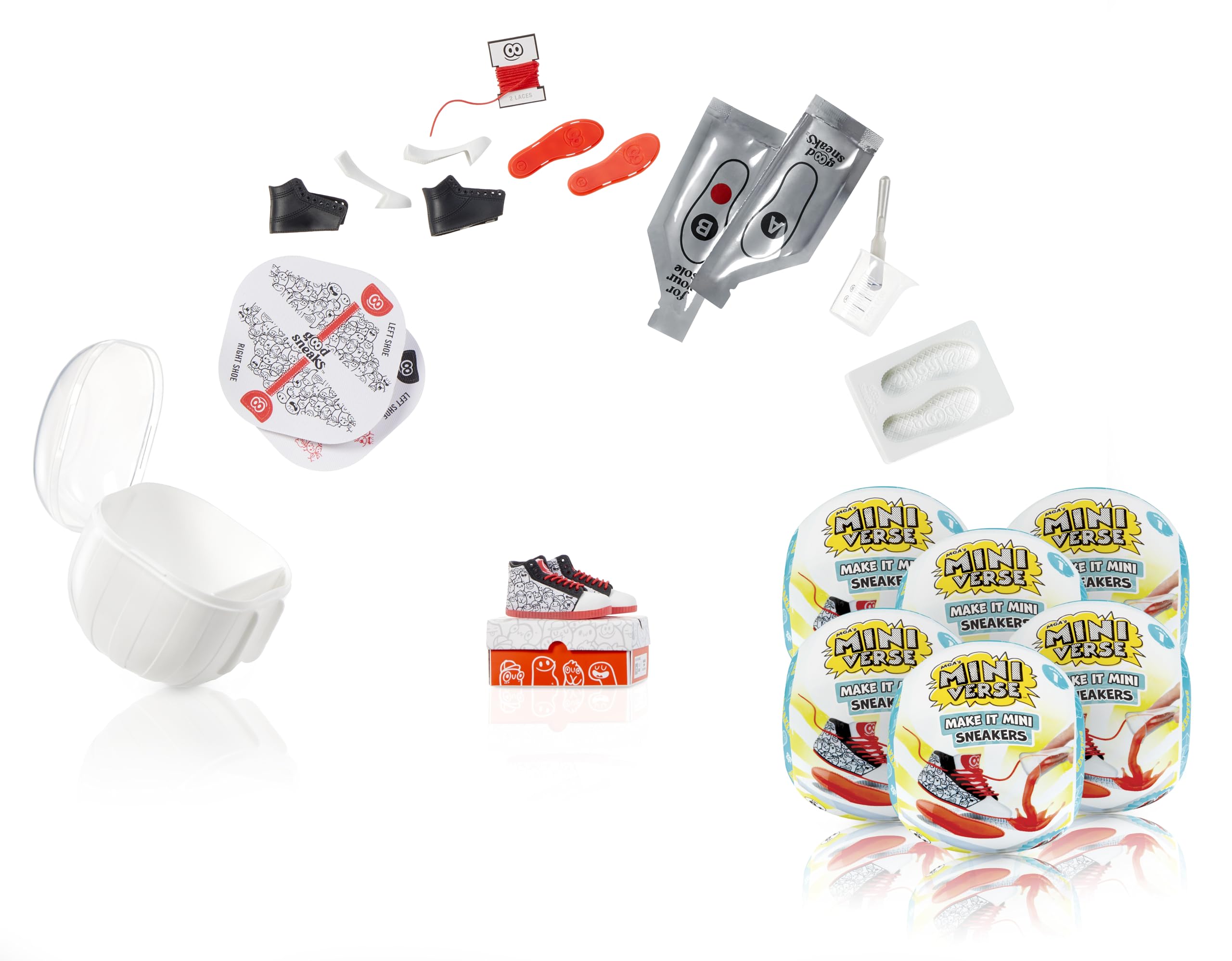 Photo 1 of MGA's Miniverse Make It Mini Sneakers 6-Pack, Mini Collectibles, Mystery Blind Packaging, DIY, Crafts, Mold, Fashion, Sneakers, NOT Edible, Collectors, 8+