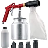 TCP Global Sand Blaster Gun Kit with Recovery System | Air Compressor Sandblaster Tool, Abrasive Included - For Cleaning Metal, Surface Prep, Rust Removal