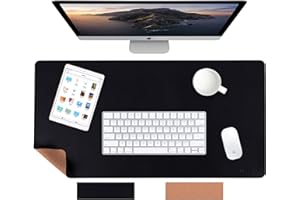 Desk Pad Desk Mat, Weelth Multifunctional Natural Cork PU Leather Large Mouse Pad, Non-Slip Desk Blotter Laptop Mat Desk Prot