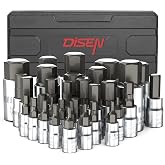 DISEN 32-Piece HEX Bit Socket Set | SAE &amp; Metric Allen Wrench Socket Set with Enhanced Storage Case, Premium Heat Treated Chrome Vanadium Steel &amp; S2 Alloy Steel