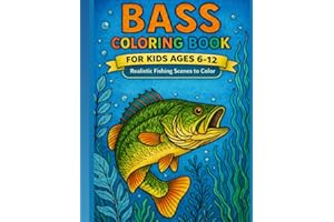 Bass Fishing Coloring Book: Ages 4-18+