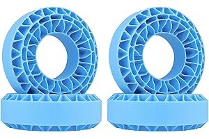 HobbyPark 1.9 Tires Silicone Inserts Foam fit 118-122mm for 1/10 Scale RC Crawler Trucks Wheel Tires, Super Soft, 4pcs (Light Blue)
