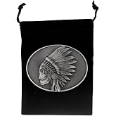 Belt Buckle w/Velvet Bag | Handcrafted from Pewter | Belt Buckle for Men & Women | Fits Standard Belts | USA Made