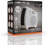 Daewoo 2000W Electric Fan Heater Portable Upright Flat 2 Heat Settings Fan Only view 6