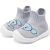 Engtoy Baby Elephant Slippers - Grey, Unisex, Infant, 9-12 Months, Slip Resistant, Breathable, Flexible, Flat Heel, Round Toe, Sock-Style, Winter, Perfect for Infants