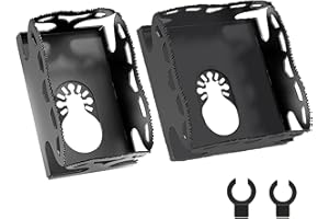 hylissus 2 Pack Square Slot Cutter Drywall Oscillating Tool, Stainless Steel Drywall Outlet Cutout, One Step In Place Electrical Box Cutter for Drywall, Plastic Metal, Wood (Rectangle + Square)