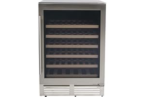 DUURA Elite DE510WCSZSS Designer Series Wine Cooler, 51-Bottle, Silver
