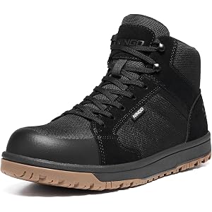 NINGO Composite Toe Work Shoes for Men, Lightweight Composite Toe Boots | Breathable Safety Work Boots, ASTM F2413-24, Water