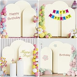 Wokceer Wedding Arch Cover (7.2FT, 6.6FT, 6FT) Set
