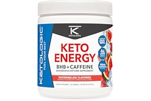 Ketologic KetoEnergy BHB (Watermelon) 30 Servings - BHB + Caffeine Exogenous Ketone Supplement