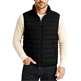 Bass Creek Outfitters Mens Puffer Vest - Down Alternative Water Resistant Packable Outerwear Zip Pockets Warm Versatile Layer