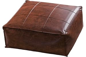 BNCKTRD Floor Pillow Square Micro Fabric Sitting Chair Cushion Breathable Comfortable Booster Seat Pad Cushion Living Room Balcony Patio Outdoor Inside Tatami Brown 17.7 × 17.7 × 7.8 Inches
