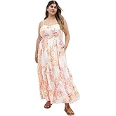 City Chic Women's Plus Size Dress - Kehlani Print Tier Maxi