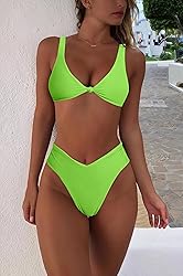 geluboao Two Piece High Cut Bathing Suits for Women