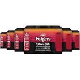 Folgers Black Silk Ground Coffee, Dark Roast, 22.6 Oz. Canister (Pack of 6)