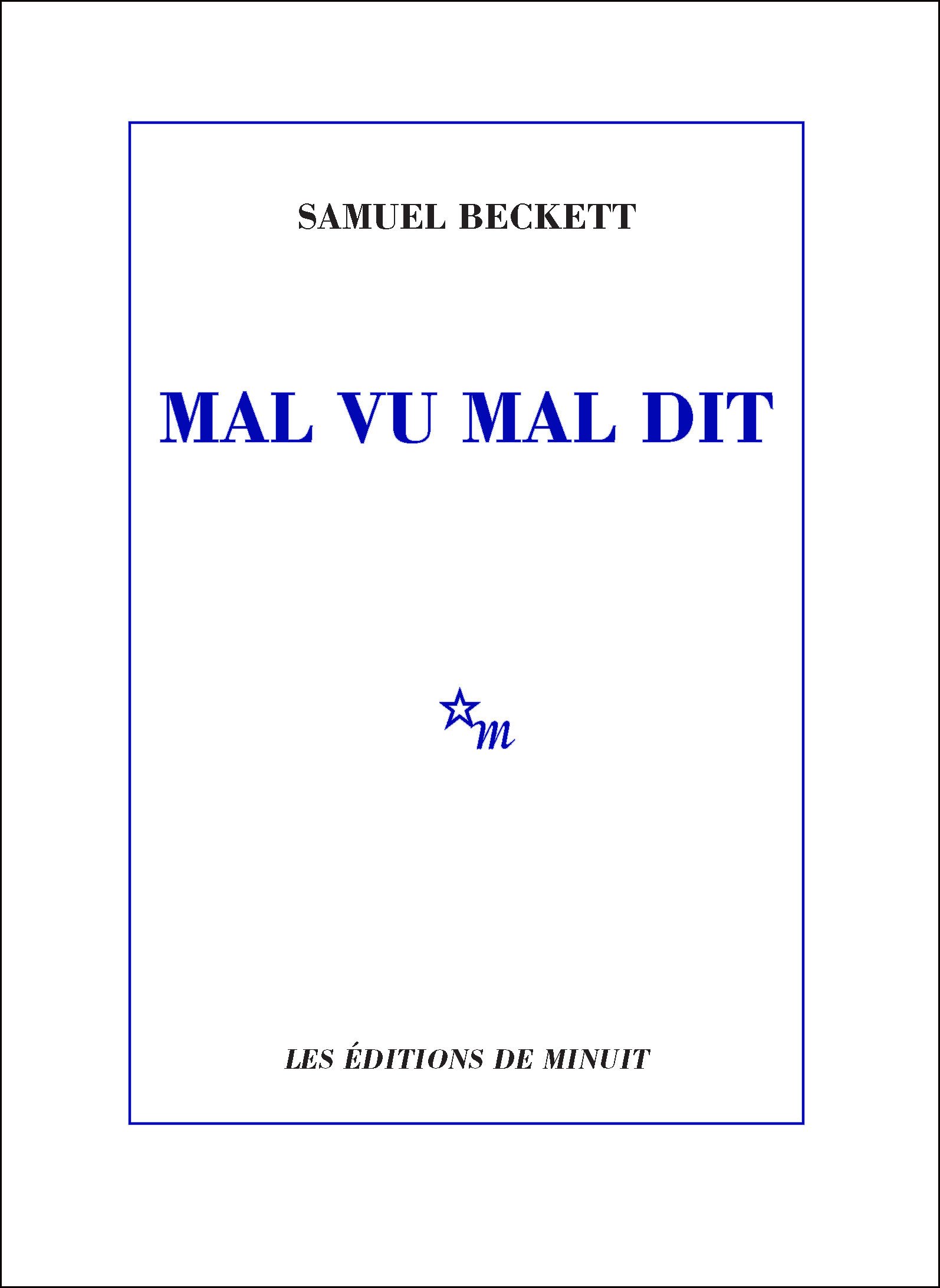 Mal Vu Mal Dit Minuit French Edition Kindle Edition By Beckett Samuel Literature Fiction Kindle Ebooks Amazon Com