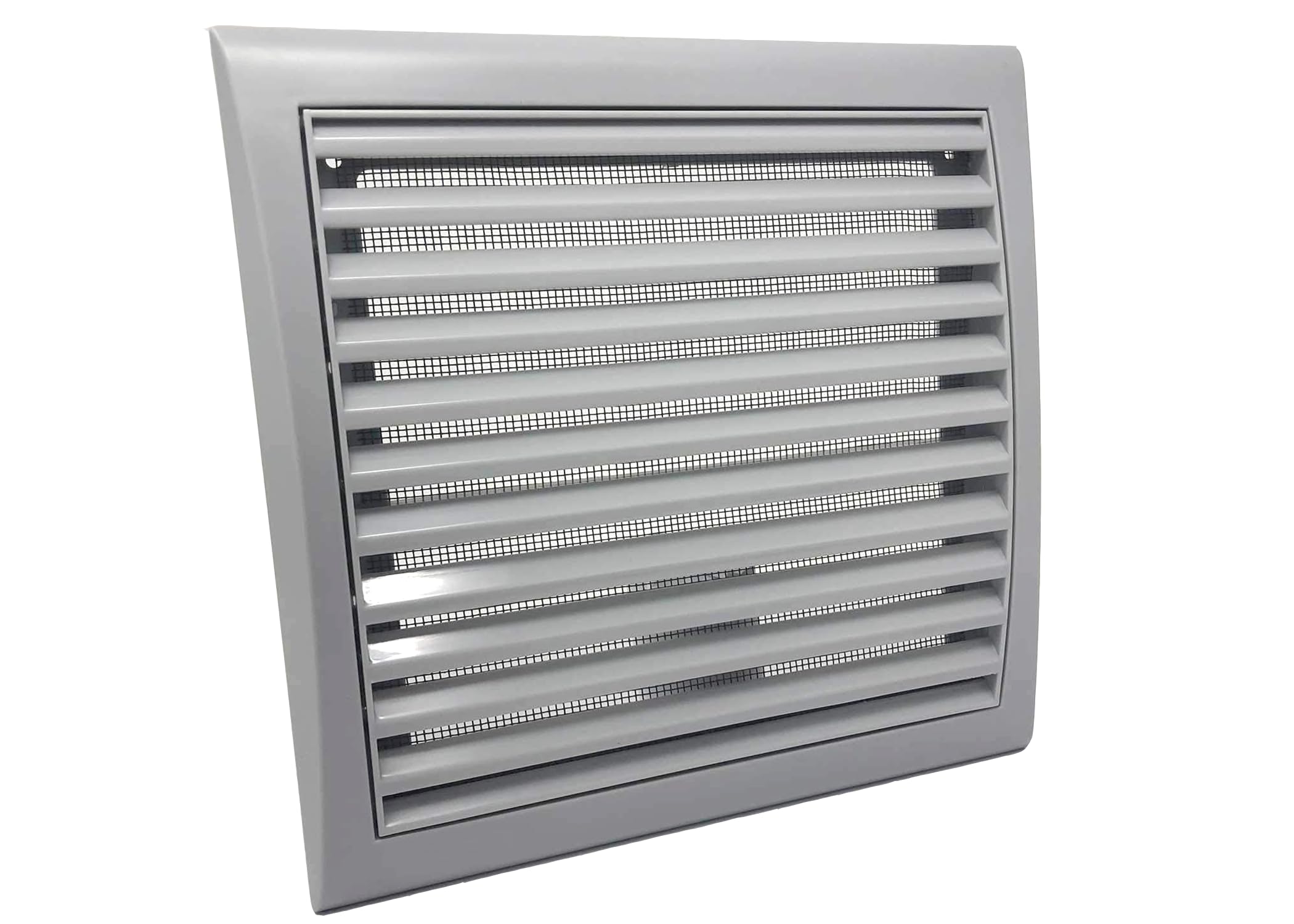 Vents 150x150 Grey Square Wall Vent Grille with Fly Mesh – External Air Inlet or Outlet Cover for Ventilation Ducting