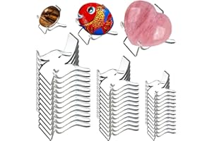 LRANFOW Crystal Stand Rock Display Stand Small Dispaly Stands ( 3 Sizes , 36 PCS ) Crystal Stands for Display Minerals Rocks Crystals Agates Fossils Corals or Other Small Items in Home Shop Museum Office