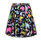Fancyqube Women's Retro Pleated Floral Print Skirt