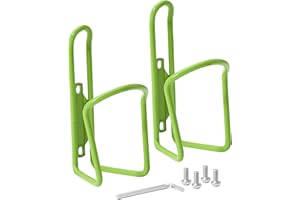 BW USA Aluminum Bike Water Bottle Cages – Great for MTB and Road Bicycles – 2 Pack - Green