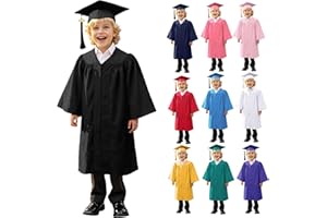Kids Graduation Cap and Gown 2026 Kindergarten Set Homeschool Boys Girls Toddler Academic Bachelor Costume